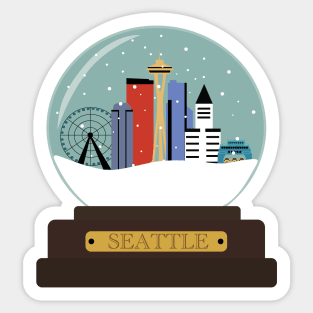 Seattle Snow globe Sticker